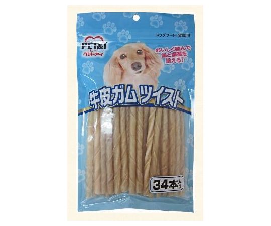 ペットアイ 牛皮ガム ツイスト 34本  1個（ご注文単位1個）【直送品】