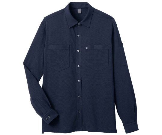 カーシーカシマ CAREAN 長袖ニットシャツ T/C KANOKO SHIRT ネイビー SS CWY173 1枚（ご注文単位1枚）【直送品】