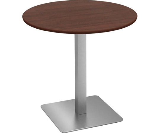 Y2K カフェテーブル 75cm 丸 ステンレス角脚 ダークブラウン  1個（ご注文単位1個）【直送品】