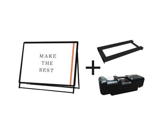 常磐精工 ポスターグリップスタンド看板 屋外用 A0横ロウ片面ブラック ウエイトアーム・水タンクセット PGSK-A0YLKB-G-3SET 1個（ご注文単位1個）【直送品】