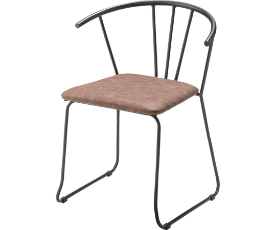 東谷 アームチェア ブラウン TEC-64 1個（ご注文単位1個）【直送品】