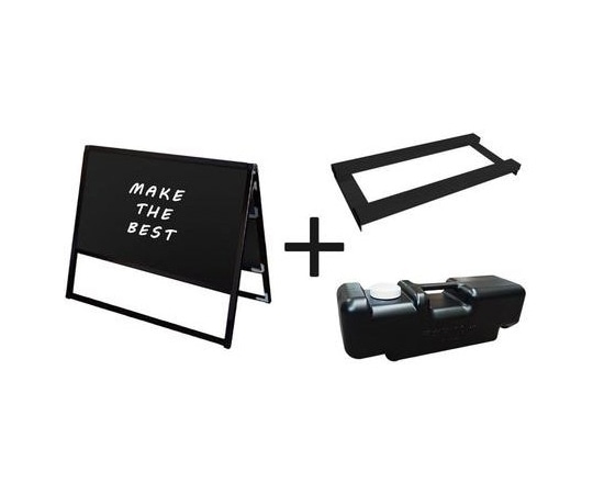 常磐精工 ブラックバリウススタンド看板 ブラックボード A1横両面 ウエイトアーム・水タンクセット BVASKBB-A1YR-3SET 1個（ご注文単位1個）【直送品】