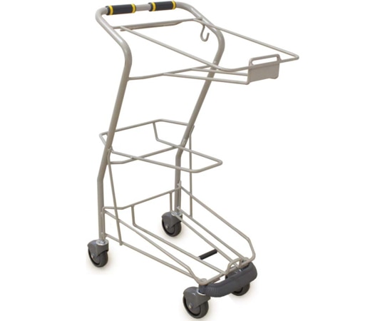 大和産業 3個載せショッピングカート グレー W434×D633×H990mm YT99-C100 1台（ご注文単位1台）【直送品】