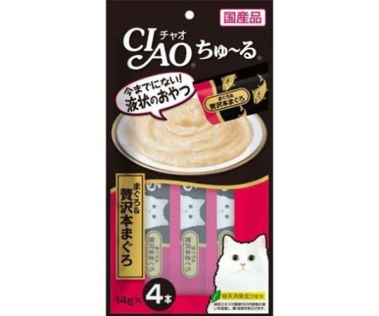 いなばペットフード CIAO ちゅ~る まぐろ&贅沢本まぐろ 14g×4本 SC-150 1個（ご注文単位1個）【直送品】