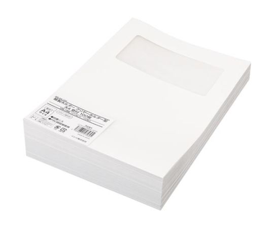 紙製ホルダー クリヤーホルダー型A4窓付 100枚 MU102102 1パック（ご注文単位1パック）【直送品】