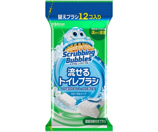 ジョンソン N スクラビングバブル 流セルトイレブラシ フローラルソープ 替え 12個入  1袋(ご注文単位1袋)【直送品】