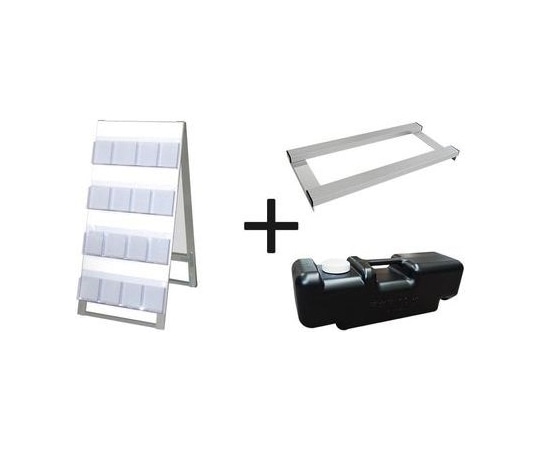 常磐精工 ケーススタンド看板 450幅4段両面 ウエイトアーム・水タンクセット CSK-450X8R-3SET 1個（ご注文単位1個）【直送品】