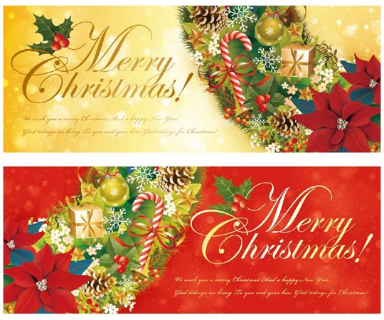 アズワン クリスマスリース パラポスター 両面 77×30cm 10枚入 38-119-4-1 1個(ご注文単位1個)【直送品】