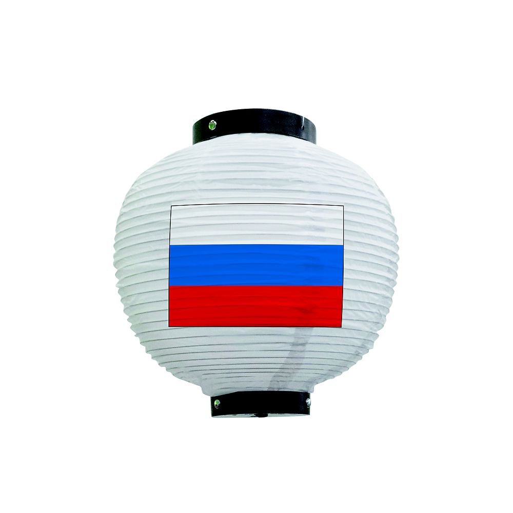 のぼり屋工房 フルカラー提灯 ロシア 八寸丸 白 54434 1枚（ご注文単位1枚）【直送品】