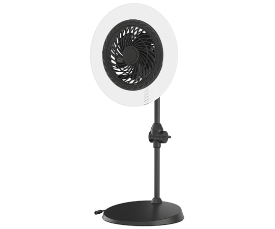 大進 ファン付きLEDデスクライト(スタンドタイプ) ブラック DLF-D300BK 1個(ご注文単位1個)【直送品】