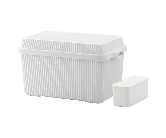 アズワン スタックアップコンテナ83L インナーボックスセット W70.7×H40cm ホワイト 61-805-64-1 1セット（ご注文単位1セット）【直送品】