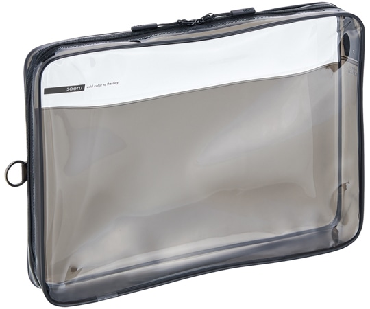 LIHITLAB SOERU クリヤーボックスケース A4 ブラック F8201-24 1個(ご注文単位1個)【直送品】