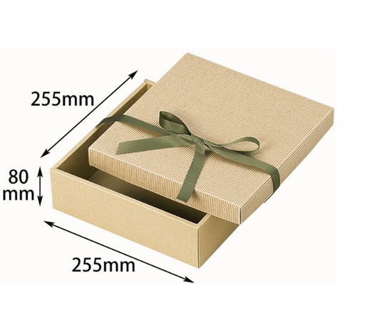 ヤマニパッケージ 贈答箱 ナチュラルBOX33号 255角 ヒモ付 100枚 16-33 1ケース（ご注文単位1ケース）【直送品】