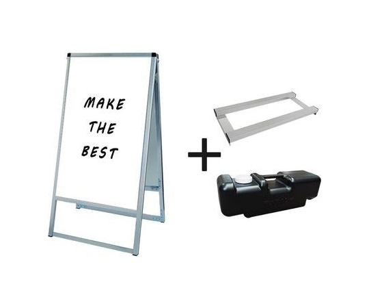 常磐精工 バリウススタンド看板ホワイトボード 450×900両面 ウエイトアーム・水タンクセット VASKWB-450X900R-3SET 1個（ご注文単位1個）【直送品】