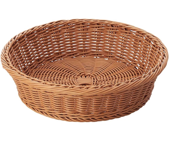 アズワン PP製丸型バスケット ブラウン 61-798-91-2 1個（ご注文単位1個）【直送品】