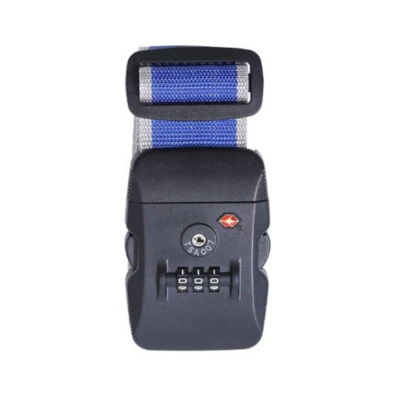 ロジック TSAスーツケースベルト 3ダイヤル クロスタイプ ブルー×ホワイト LG-STCS-TSABLT-CT-BLWH 1本(ご注文単位1本)【直送品】