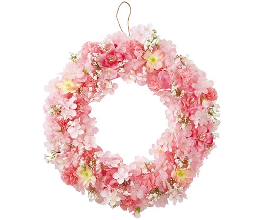 アズワン 桜ピンクリース 38cm 23-11-8-1 1個(ご注文単位1個)【直送品】