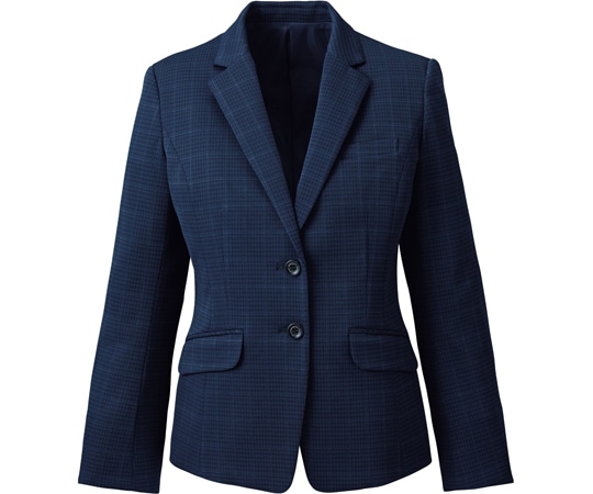 カーシーカシマ ENJOY ジャケット ネイビーチェック 7号 EAJ898 1枚（ご注文単位1枚）【直送品】