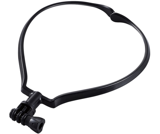 エレコム アクションカメラ用アクセサリ ネックレスマウント GoPro汎用 上下調整可能 落下防止 アジャスター付 ブラック AC-MBNE01BK 1個（ご注文単位1個）【直送品】