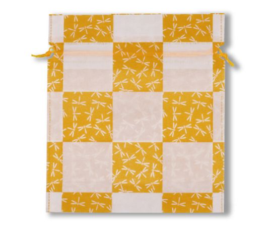 三和 不織布巾着C蜻蛉柄 マスタード 1箱(1000枚入) SW2528CHTB-MS 1箱(ご注文単位1箱)【直送品】