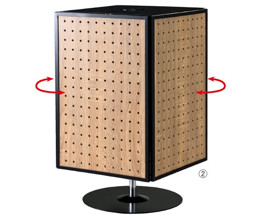 アズワン 卓上4面回転有孔パネル什器 ラスティック柄 61-544-69-2 1台（ご注文単位1台）【直送品】