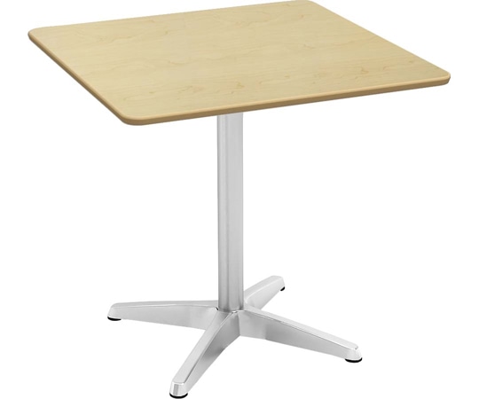 Y2K カフェテーブル 75cm 角 アルミX脚 ナチュラル  1個（ご注文単位1個）【直送品】