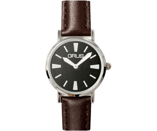 GRUS(グルス) グルス ロービジョンウォッチ レディース ブラック×ホワイト バーインデックス GRS007-06 1個(ご注文単位1個)【直送品】