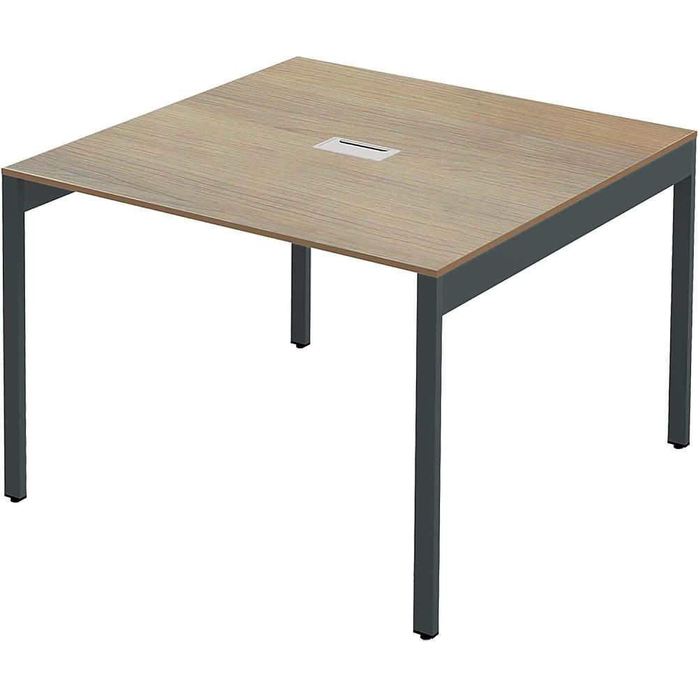 Y2K 配線機能付きスリムフリーアドレスデスク1010 ライトブラウン  1個(ご注文単位1個)【直送品】