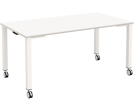 Y2K TASテーブル キャスター仕様 1580 ホワイト/ホワイト  1台(ご注文単位1台)【直送品】