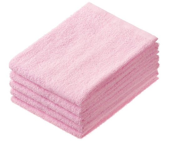 伊藤忠リーテイルリンク 少し厚手のフェイスタオル ピンク 5枚×32袋  1ケース（ご注文単位1ケース）【直送品】