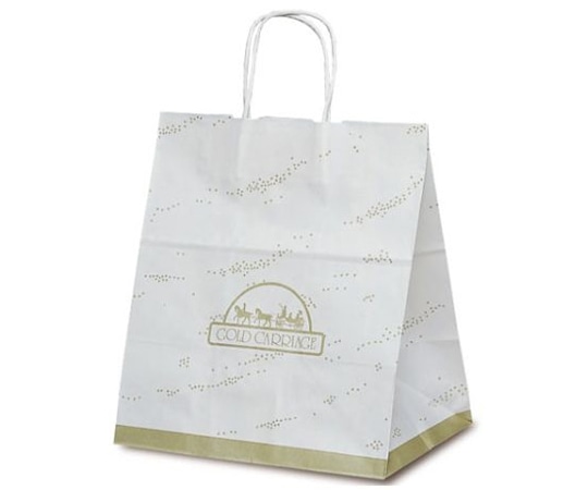 ベルベ 紙袋 自動紐手提袋 T-ワイド 金馬車 200枚 1752 1ケース（ご注文単位1ケース）【直送品】