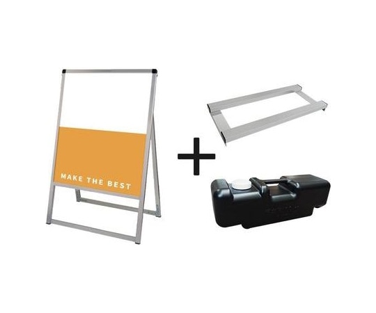 常磐精工 バリウススタンド看板 アルミ複合板 450×600片面 ウエイトアーム・水タンクセット VASKAP-450X600K-3SET 1個(ご注文単位1個)【直送品】