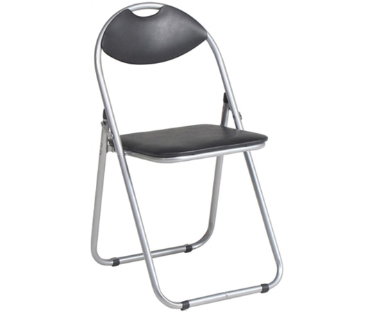 カグクロ 折りたたみ椅子ベーシックタイプ ブラック CO-002B 1個(ご注文単位1個)【直送品】
