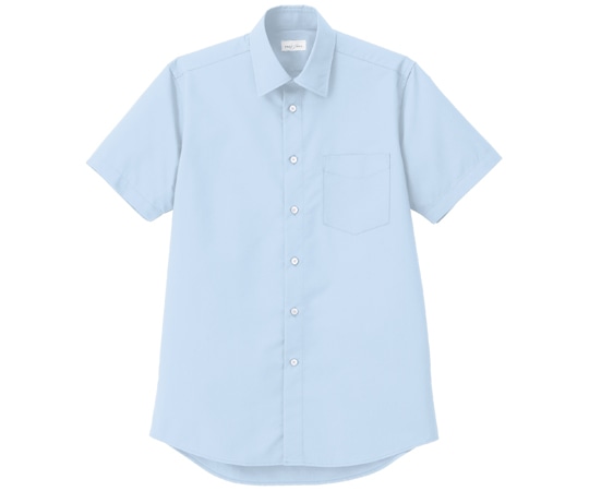 ボンマックス メンズレギュラーカラー半袖シャツ サックス M FB5041M 1枚（ご注文単位1枚）【直送品】