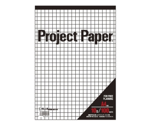 オキナ プロジェクトペーパー A4 10mm方眼 PPA40S 1冊(ご注文単位1冊)【直送品】