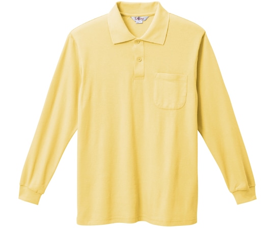 三愛 長袖ポロシャツ イエロー L 8100 1着（ご注文単位1着）【直送品】