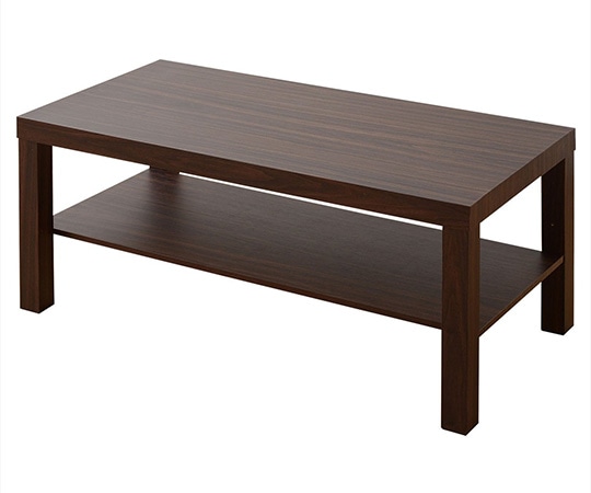 山善(YAMAZEN) コーヒーテーブル 棚付き ウォルナット(木目調) TCT-9045(WBR) 1台(ご注文単位1台)【直送品】