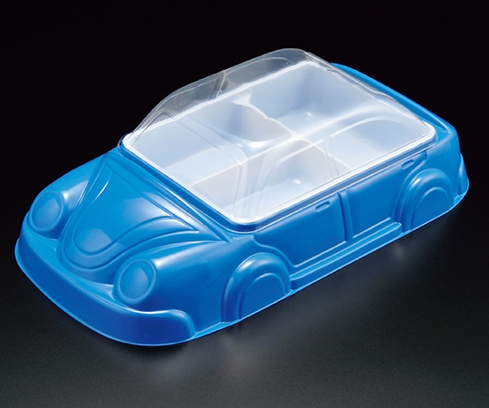 スミ お子さまランチ用弁当容器 エスコン S-905(セット)ブルー 仕切有 1ケース(200個入) 8905118 1ケース(ご注文単位1ケース)【直送品】