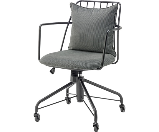 東谷 デスクチェア グレー PC-81GY 1個(ご注文単位1個)【直送品】