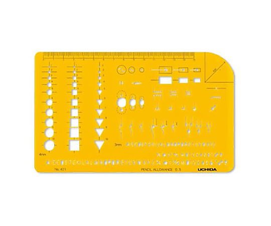 エスコ 電気記号定規 EA736MA-42A 1枚(ご注文単位1枚)【直送品】