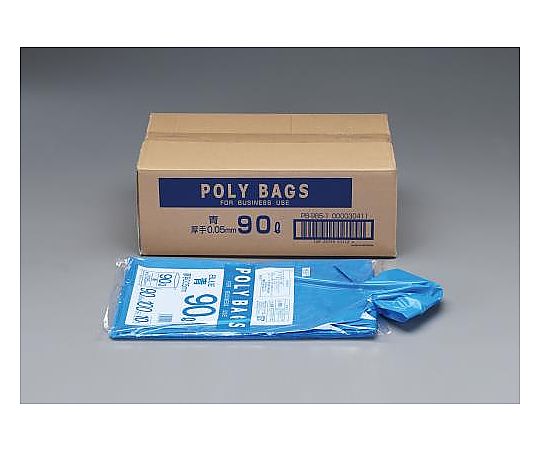 エスコ 90L ごみ袋(青/半透明/200枚) EA995AD-60A 1箱(ご注文単位1箱)【直送品】