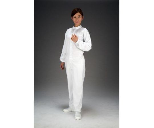 エスコ [3L] クリーンルーム用継ぎ作業服(白/センターファスナー) EA996DD-4 1着 (ご注文単位1着)【直送品】