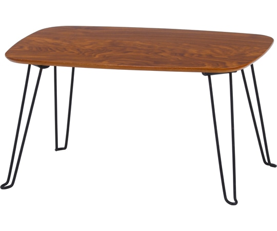 不二貿易 折れ脚ローテーブル トロン 6040MBR 10494 1個（ご注文単位1個）【直送品】