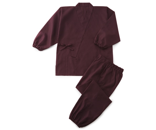 興栄繊商 清涼綿混 平織 京作務衣 小豆 L 538 1枚（ご注文単位1枚）【直送品】