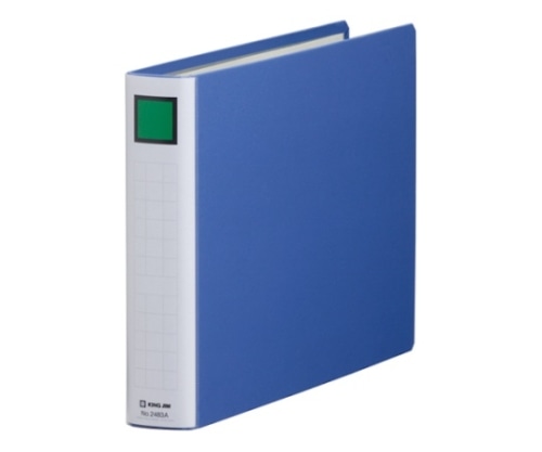 キングジム キングファイル スーパードッチ[脱・着]イージー 青 2483A 1冊(ご注文単位1冊)【直送品】