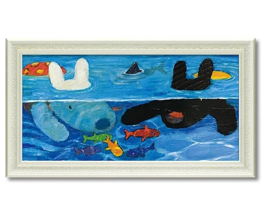 ユーパワー リサとガスパール ミュージアムフレーム｢プールあそび(Lワイド)｣ GL-10056 1個（ご注文単位1個）【直送品】