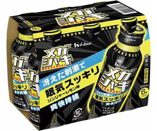 ハウスウェルネスフーズ ハウス メガシャキ 100mL 6本 084057 1パック※軽（ご注文単位1パック）【直送品】