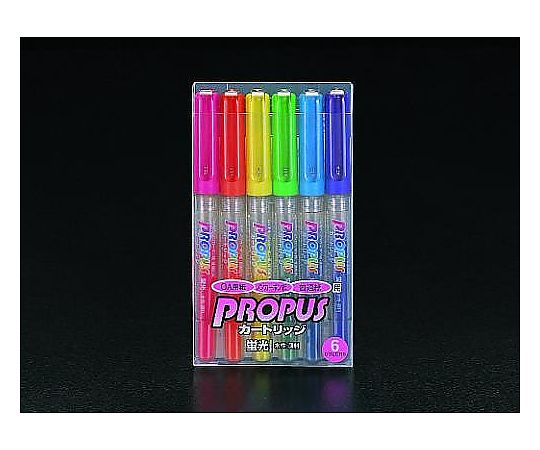 エスコ 6本組 蛍光ペンセット EA765MH-16 1組(ご注文単位1組)【直送品】