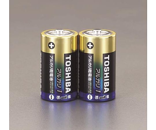 エスコ [単1x 2本] アルカリ乾電池 EA758YT-11B 1パック(ご注文単位1パック)【直送品】