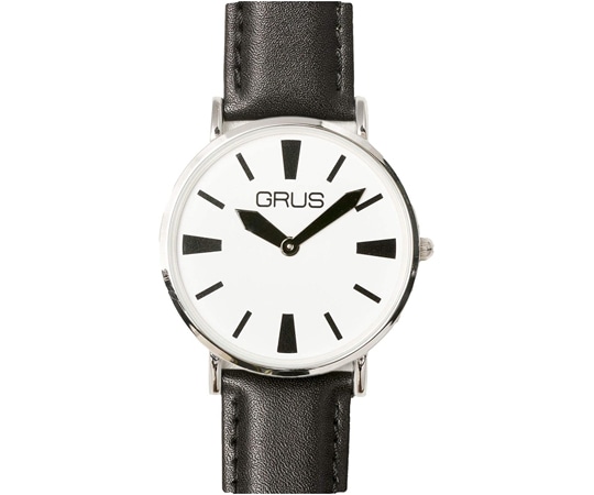 GRUS(グルス) グルス ロービジョンウォッチ メンズ ホワイト×ブラック バーインデックス GRS006-04 1個(ご注文単位1個)【直送品】